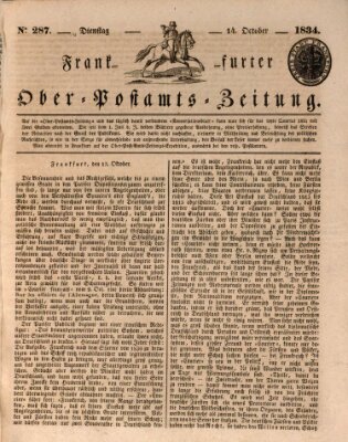 Frankfurter Ober-Post-Amts-Zeitung Dienstag 14. Oktober 1834