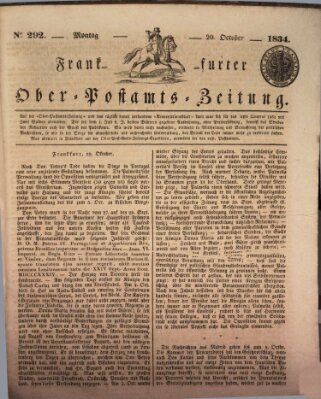 Frankfurter Ober-Post-Amts-Zeitung Montag 20. Oktober 1834