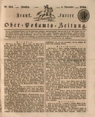 Frankfurter Ober-Post-Amts-Zeitung Samstag 8. November 1834