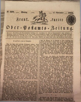 Frankfurter Ober-Post-Amts-Zeitung Montag 17. November 1834