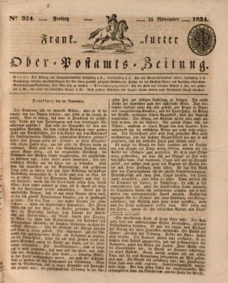 Frankfurter Ober-Post-Amts-Zeitung Freitag 21. November 1834