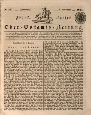 Frankfurter Ober-Post-Amts-Zeitung Donnerstag 4. Dezember 1834