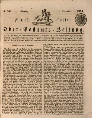 Frankfurter Ober-Post-Amts-Zeitung Dienstag 9. Dezember 1834