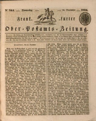 Frankfurter Ober-Post-Amts-Zeitung Donnerstag 11. Dezember 1834