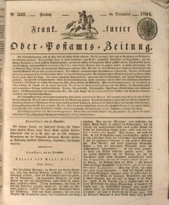 Frankfurter Ober-Post-Amts-Zeitung Freitag 19. Dezember 1834