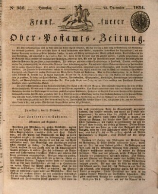 Frankfurter Ober-Post-Amts-Zeitung Dienstag 23. Dezember 1834