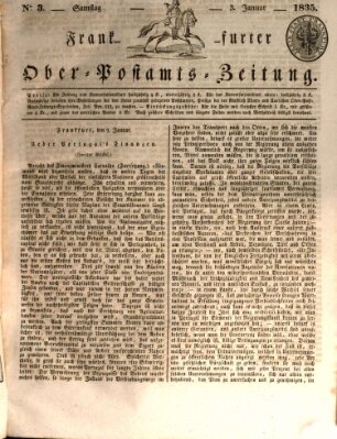 Frankfurter Ober-Post-Amts-Zeitung Samstag 3. Januar 1835