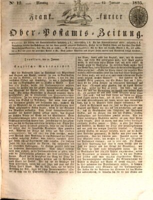 Frankfurter Ober-Post-Amts-Zeitung Montag 12. Januar 1835