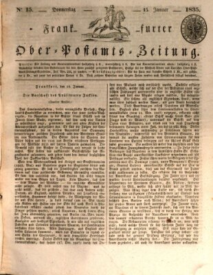 Frankfurter Ober-Post-Amts-Zeitung Donnerstag 15. Januar 1835