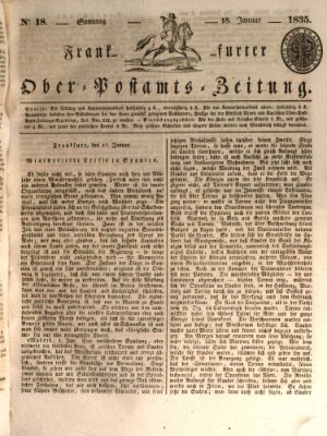 Frankfurter Ober-Post-Amts-Zeitung Sonntag 18. Januar 1835