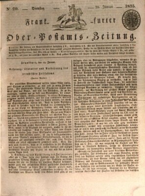 Frankfurter Ober-Post-Amts-Zeitung Dienstag 20. Januar 1835