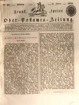 Frankfurter Ober-Post-Amts-Zeitung Sonntag 25. Januar 1835