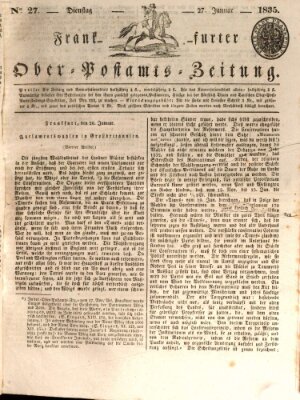 Frankfurter Ober-Post-Amts-Zeitung Dienstag 27. Januar 1835