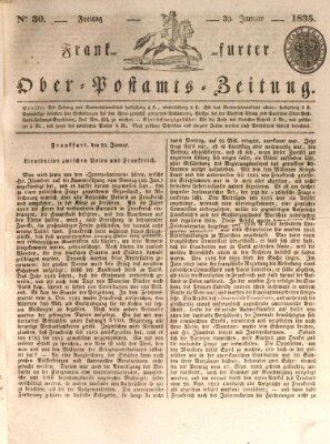 Frankfurter Ober-Post-Amts-Zeitung Freitag 30. Januar 1835