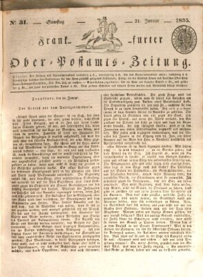 Frankfurter Ober-Post-Amts-Zeitung Samstag 31. Januar 1835