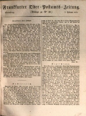 Frankfurter Ober-Post-Amts-Zeitung Samstag 7. Februar 1835