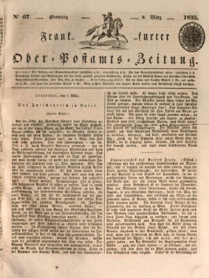 Frankfurter Ober-Post-Amts-Zeitung Sonntag 8. März 1835