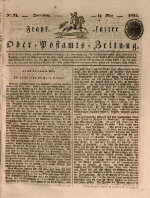 Frankfurter Ober-Post-Amts-Zeitung Donnerstag 12. März 1835