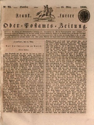 Frankfurter Ober-Post-Amts-Zeitung Samstag 14. März 1835