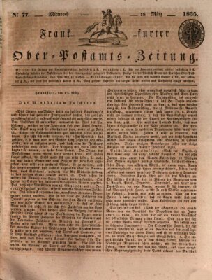 Frankfurter Ober-Post-Amts-Zeitung Mittwoch 18. März 1835