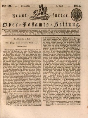 Frankfurter Ober-Post-Amts-Zeitung Donnerstag 9. April 1835