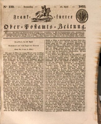 Frankfurter Ober-Post-Amts-Zeitung Donnerstag 30. April 1835
