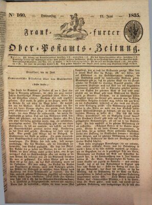 Frankfurter Ober-Post-Amts-Zeitung Donnerstag 11. Juni 1835