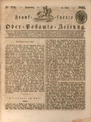 Frankfurter Ober-Post-Amts-Zeitung Donnerstag 25. Juni 1835