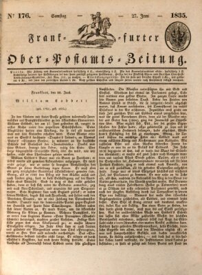 Frankfurter Ober-Post-Amts-Zeitung Samstag 27. Juni 1835