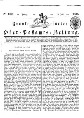 Frankfurter Ober-Post-Amts-Zeitung Freitag 3. Juli 1835