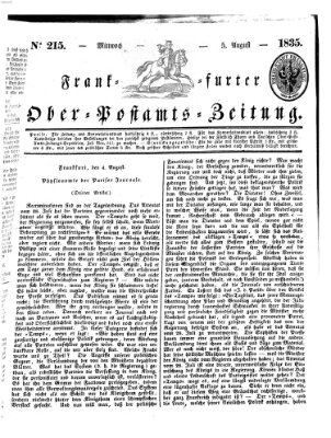 Frankfurter Ober-Post-Amts-Zeitung Mittwoch 5. August 1835