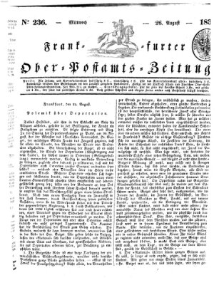 Frankfurter Ober-Post-Amts-Zeitung Mittwoch 26. August 1835