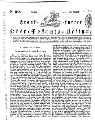 Frankfurter Ober-Post-Amts-Zeitung Freitag 28. August 1835