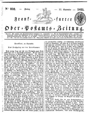 Frankfurter Ober-Post-Amts-Zeitung Freitag 11. September 1835