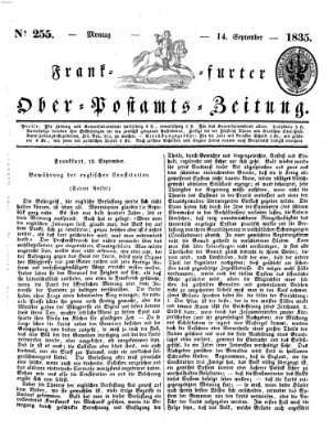 Frankfurter Ober-Post-Amts-Zeitung Montag 14. September 1835