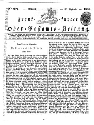 Frankfurter Ober-Post-Amts-Zeitung Mittwoch 30. September 1835