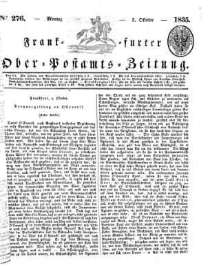 Frankfurter Ober-Post-Amts-Zeitung Montag 5. Oktober 1835