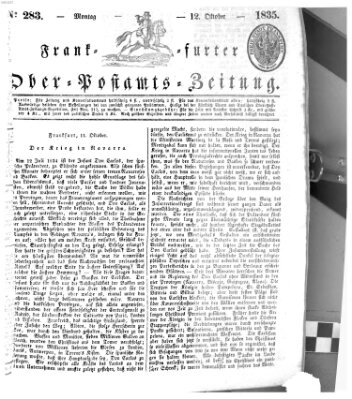 Frankfurter Ober-Post-Amts-Zeitung Montag 12. Oktober 1835