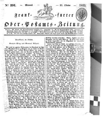 Frankfurter Ober-Post-Amts-Zeitung Mittwoch 21. Oktober 1835