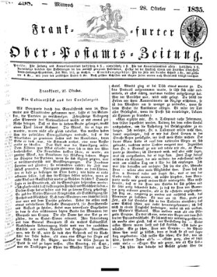 Frankfurter Ober-Post-Amts-Zeitung Mittwoch 28. Oktober 1835