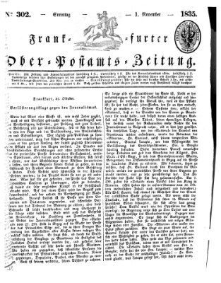 Frankfurter Ober-Post-Amts-Zeitung Sonntag 1. November 1835