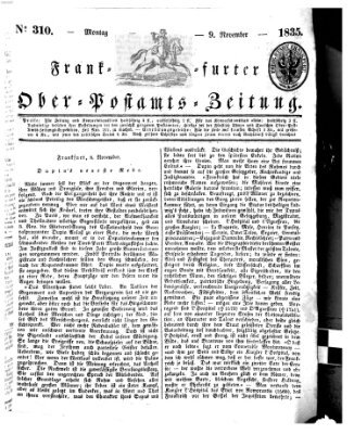 Frankfurter Ober-Post-Amts-Zeitung Montag 9. November 1835