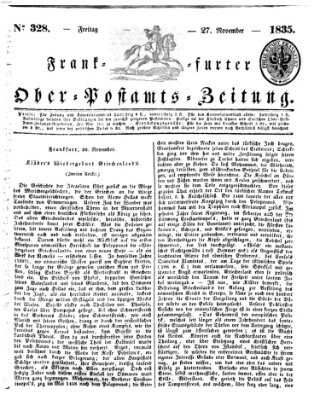 Frankfurter Ober-Post-Amts-Zeitung Freitag 27. November 1835