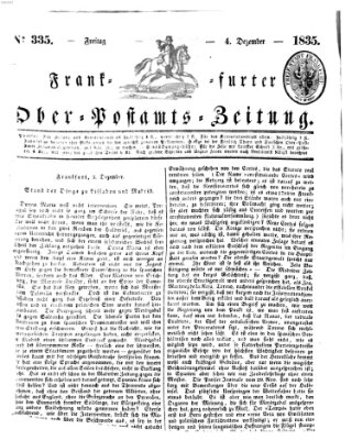 Frankfurter Ober-Post-Amts-Zeitung Freitag 4. Dezember 1835