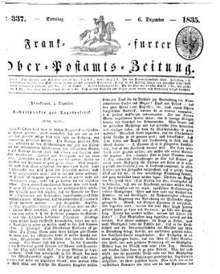 Frankfurter Ober-Post-Amts-Zeitung Sonntag 6. Dezember 1835