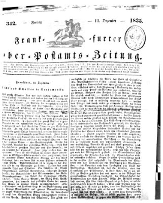 Frankfurter Ober-Post-Amts-Zeitung Freitag 11. Dezember 1835