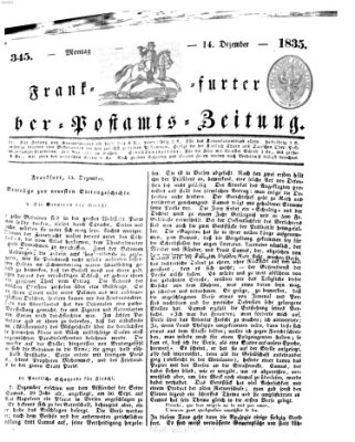 Frankfurter Ober-Post-Amts-Zeitung Montag 14. Dezember 1835