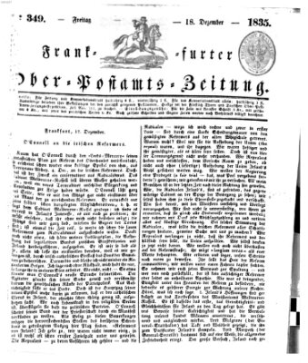 Frankfurter Ober-Post-Amts-Zeitung Freitag 18. Dezember 1835