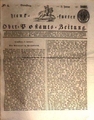 Frankfurter Ober-Post-Amts-Zeitung Mittwoch 4. Januar 1837