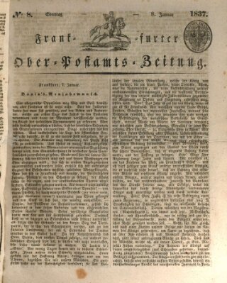 Frankfurter Ober-Post-Amts-Zeitung Sonntag 8. Januar 1837